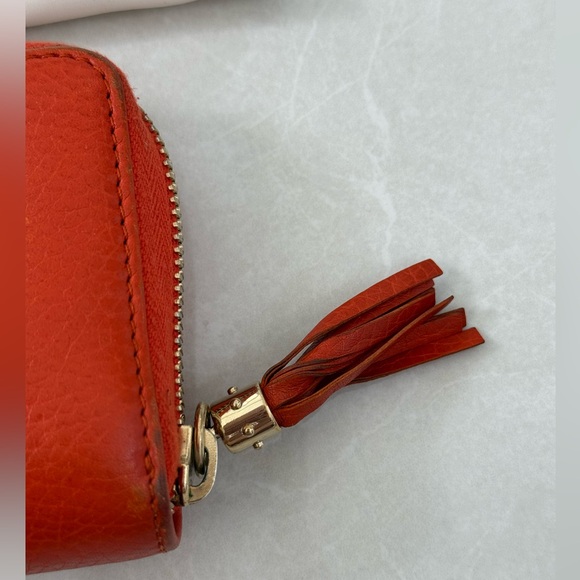 Gucci orange zipper wallet - Picture 3 of 8